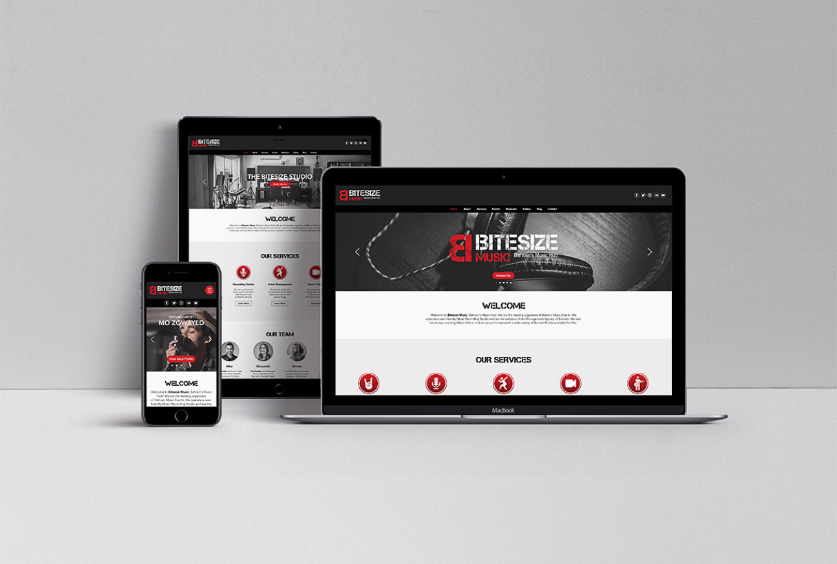 Bitesize Music website, branding and social media marketing by Reform Digital